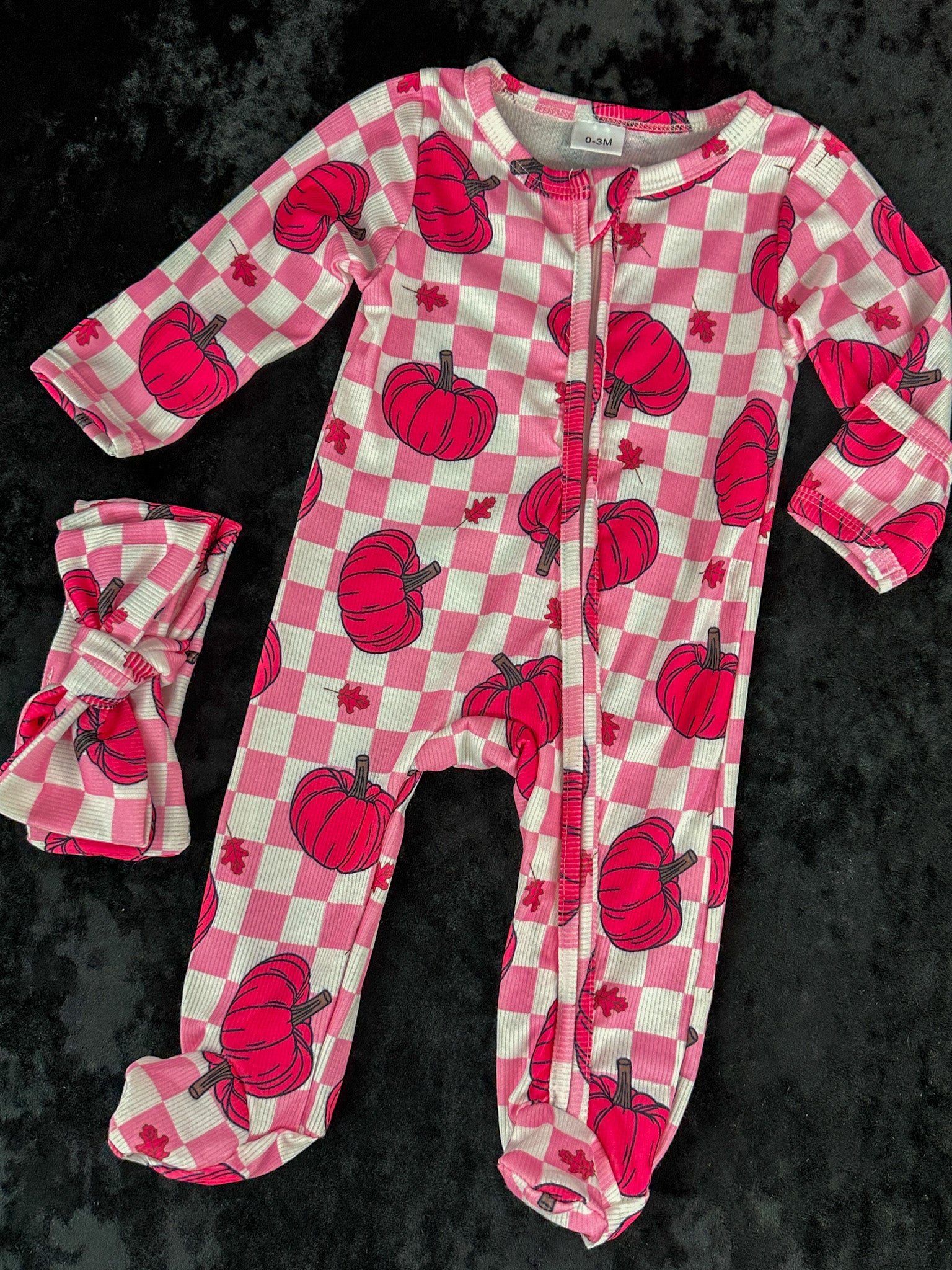 Pinky Pumpkin Sleeper Set
