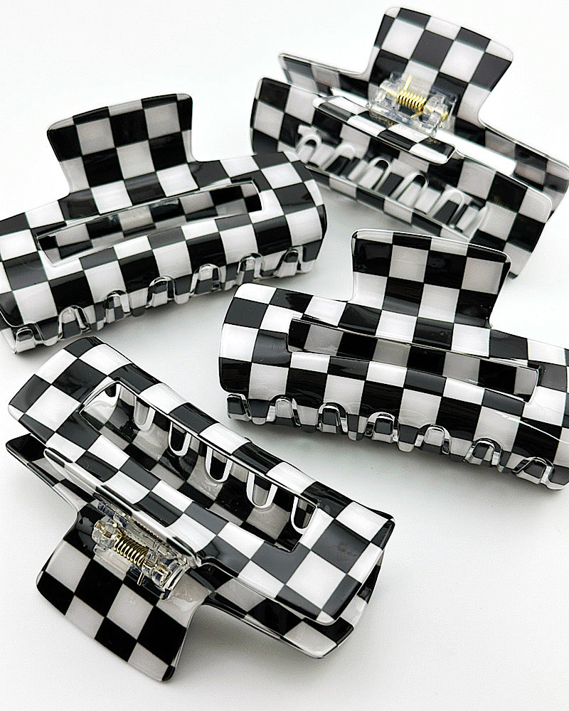 Checkered Hair Clip