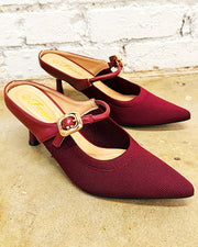 Vivica Burgundy Heels