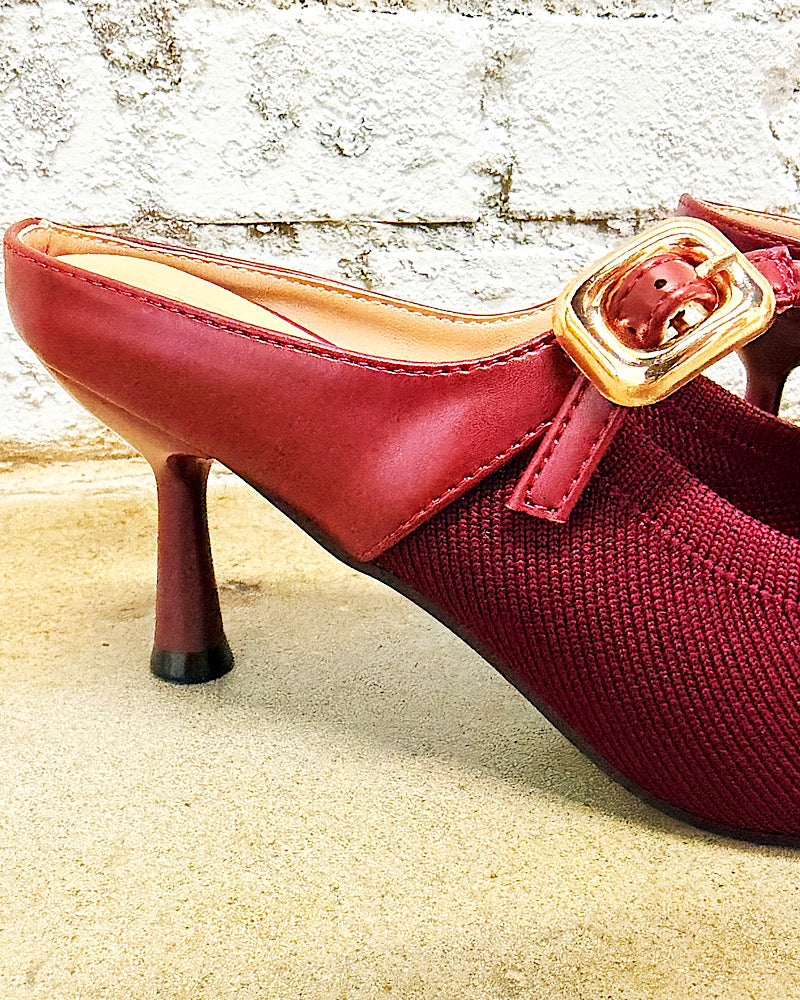 Vivica Burgundy Heels
