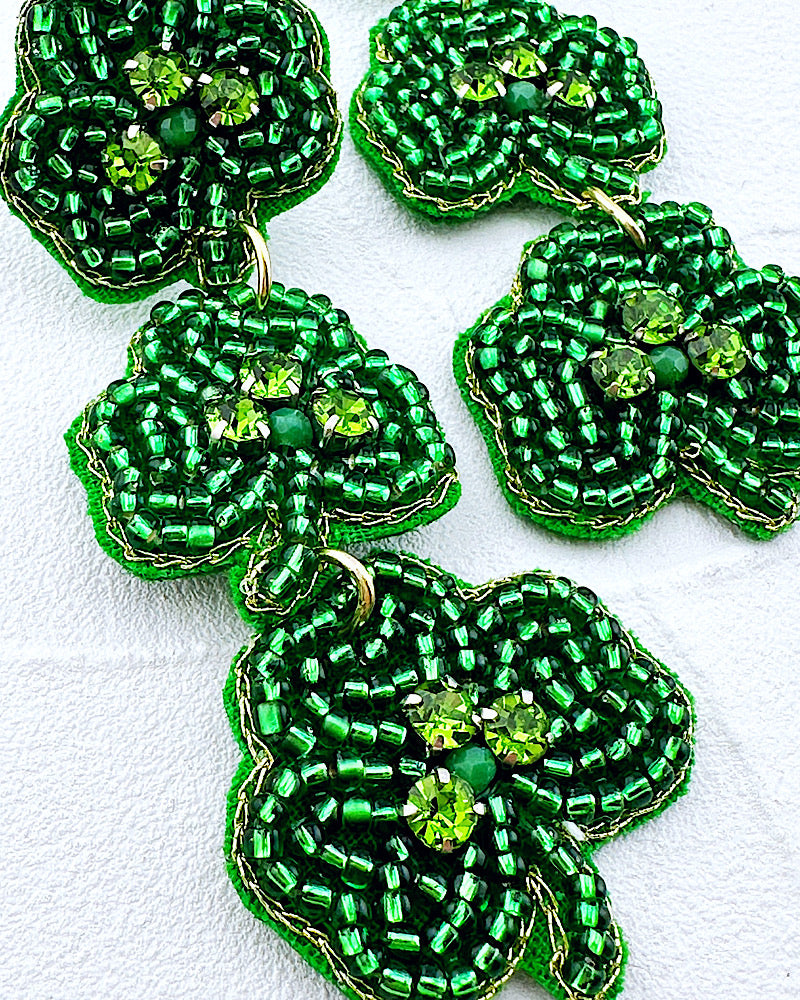 Lucky Clover Drop Earrings