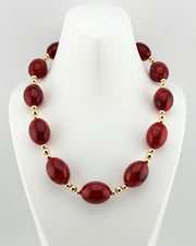 Lulu Cranberry Necklace