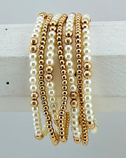 CeCe Pearl 7pc Bracelet Stack