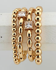 Drama Queen Gold 4pc Bracelet Stack