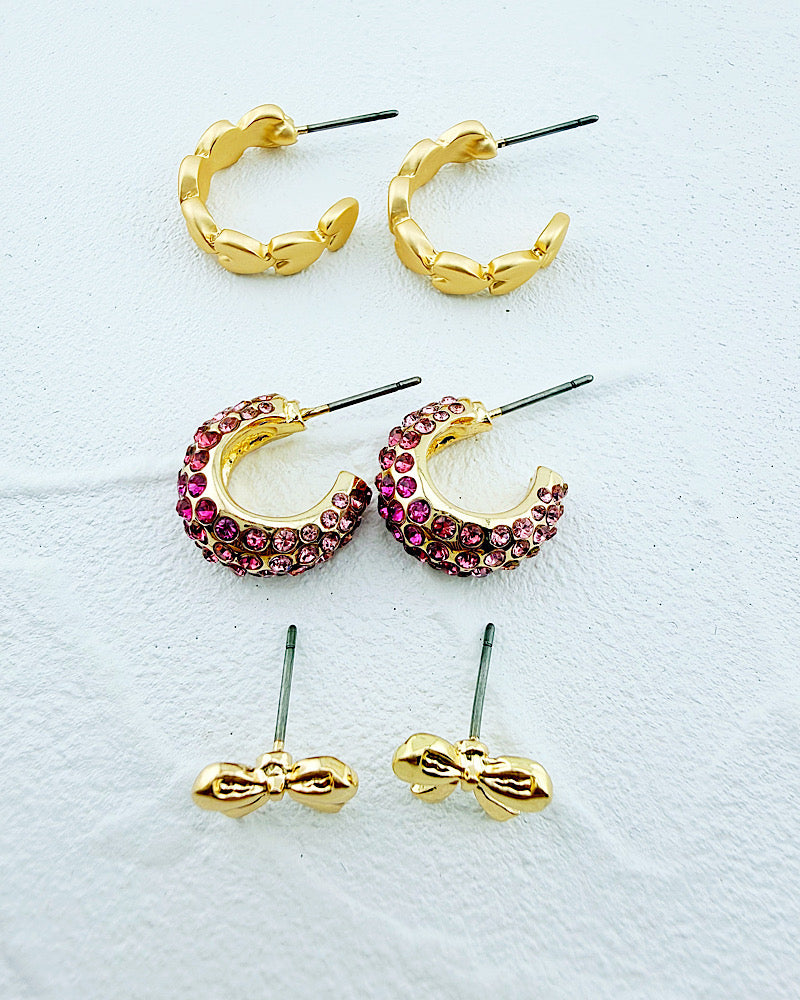 Sweetheart Earring Trio