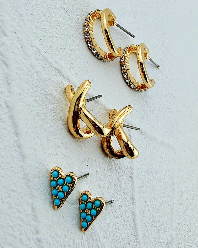 Heart & Soul Earring Trio