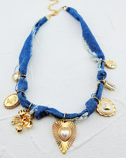Denim Diva Charm Necklace