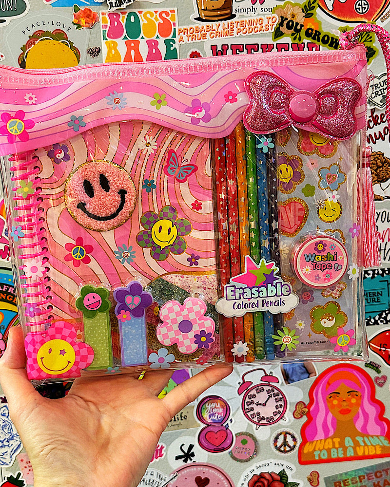 Groovy Flower Color Fun Pouch