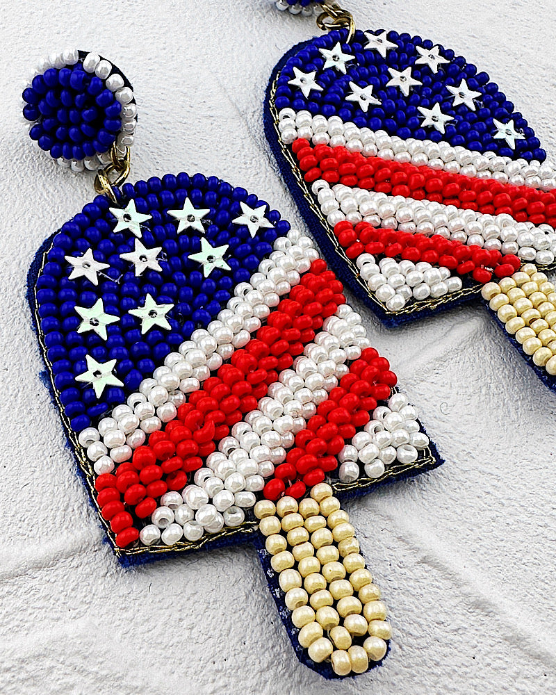Patriotic Popsicle Earrings