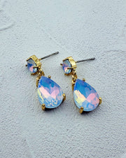Mini Veronica Blue Opal Earrings