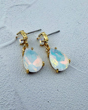 Mini Veronica White Opal Earrings