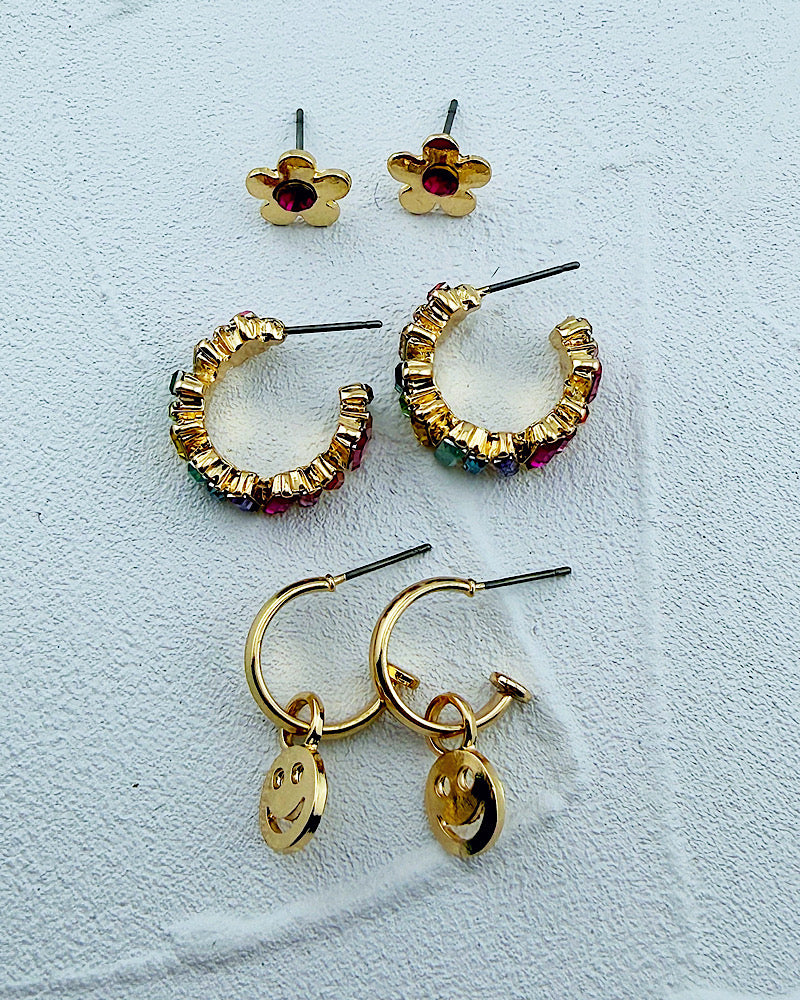 Happy Go Lucky Earring Trio