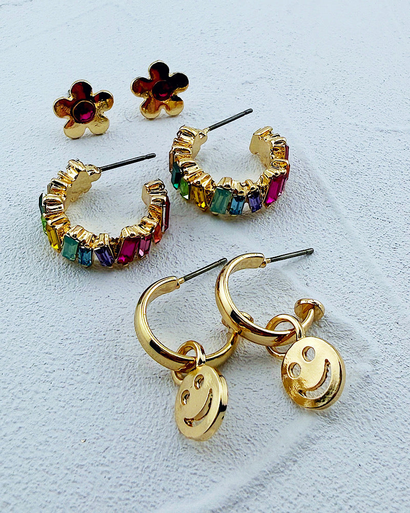 Happy Go Lucky Earring Trio