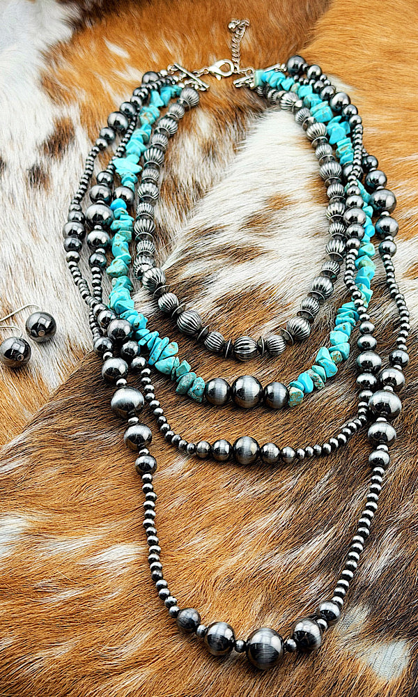 Turquoise Trail Necklace Set