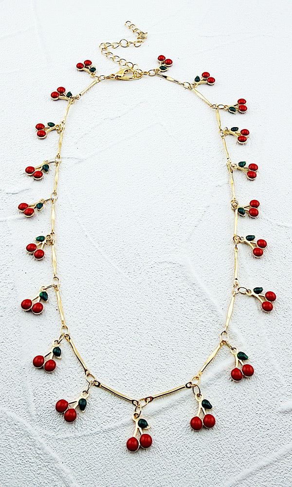 Cherry On Top Charm Necklace