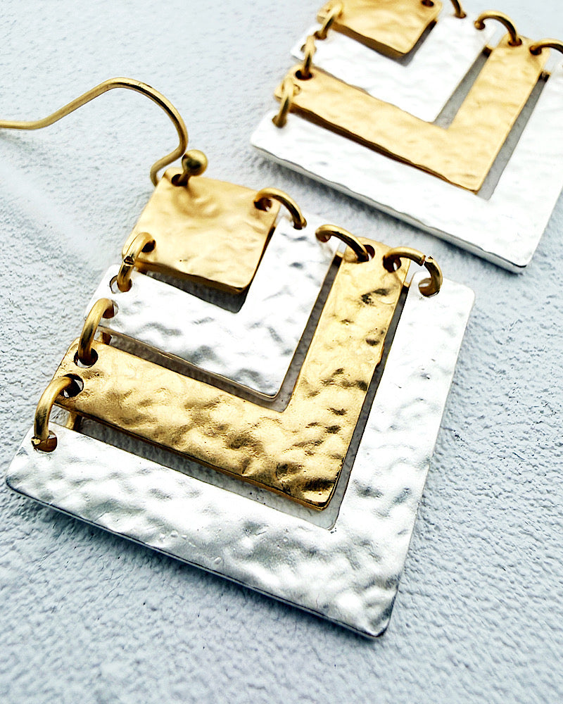Zara Two Tone Earrings