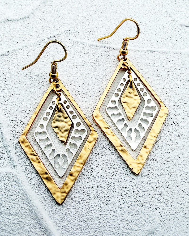 Reese Two Tone Earrings