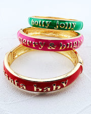 Holiday Spirit Hinged Bangle
