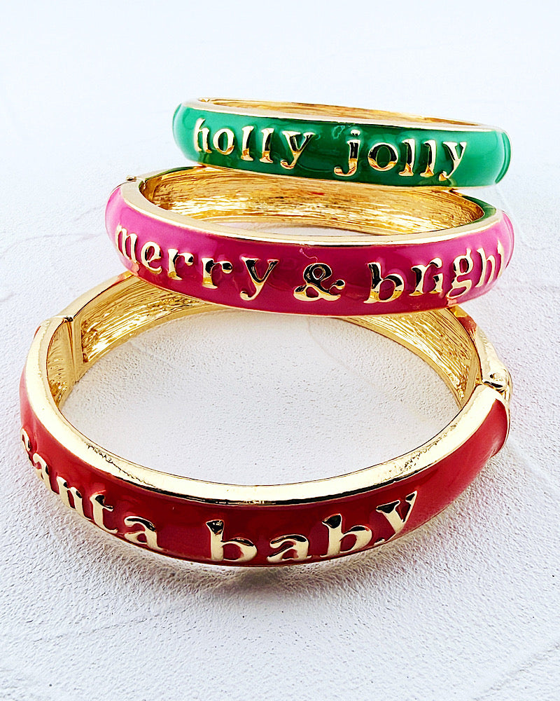 Holiday Spirit Hinged Bangle