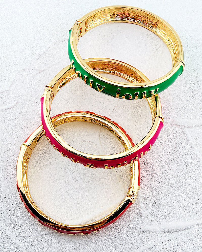 Holiday Spirit Hinged Bangle