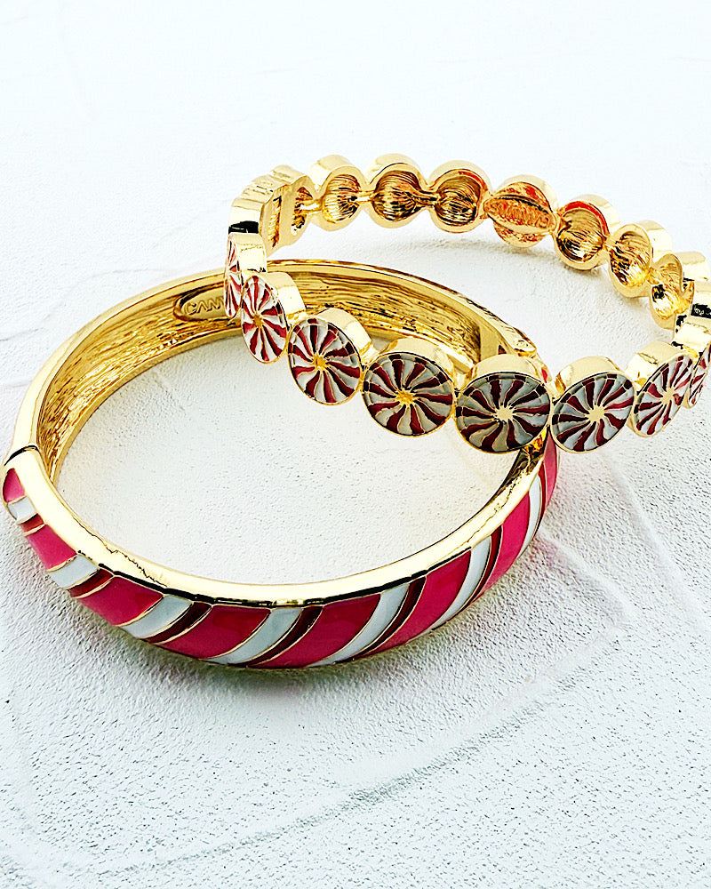 Peppermint Wishes Hinged Bangle