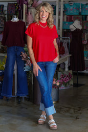 Maddy Ruby Mock Neck Sweater