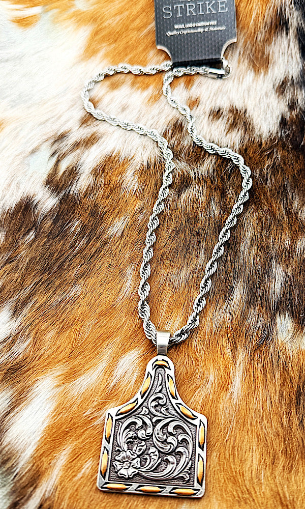 Buck Lace Tag Necklace