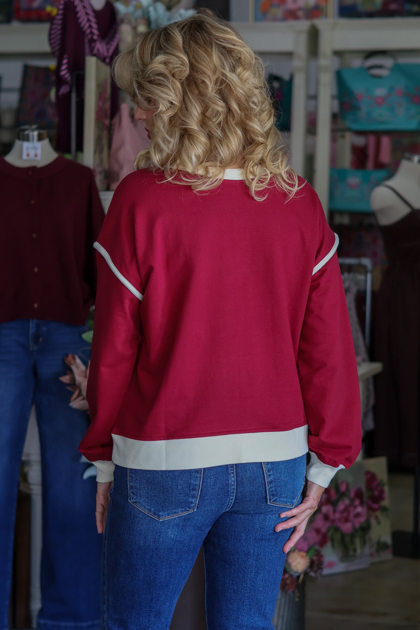 Allie Cabernet Pullover