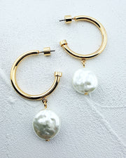 Grace Pearl Hoops