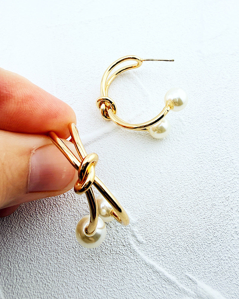 Unity Pearl Hoops