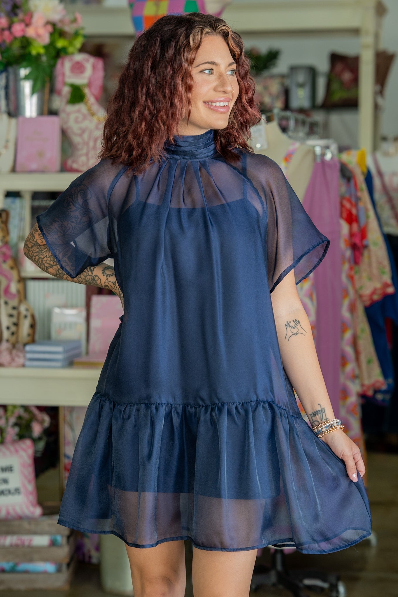 Sapphire Nights Chiffon Dress