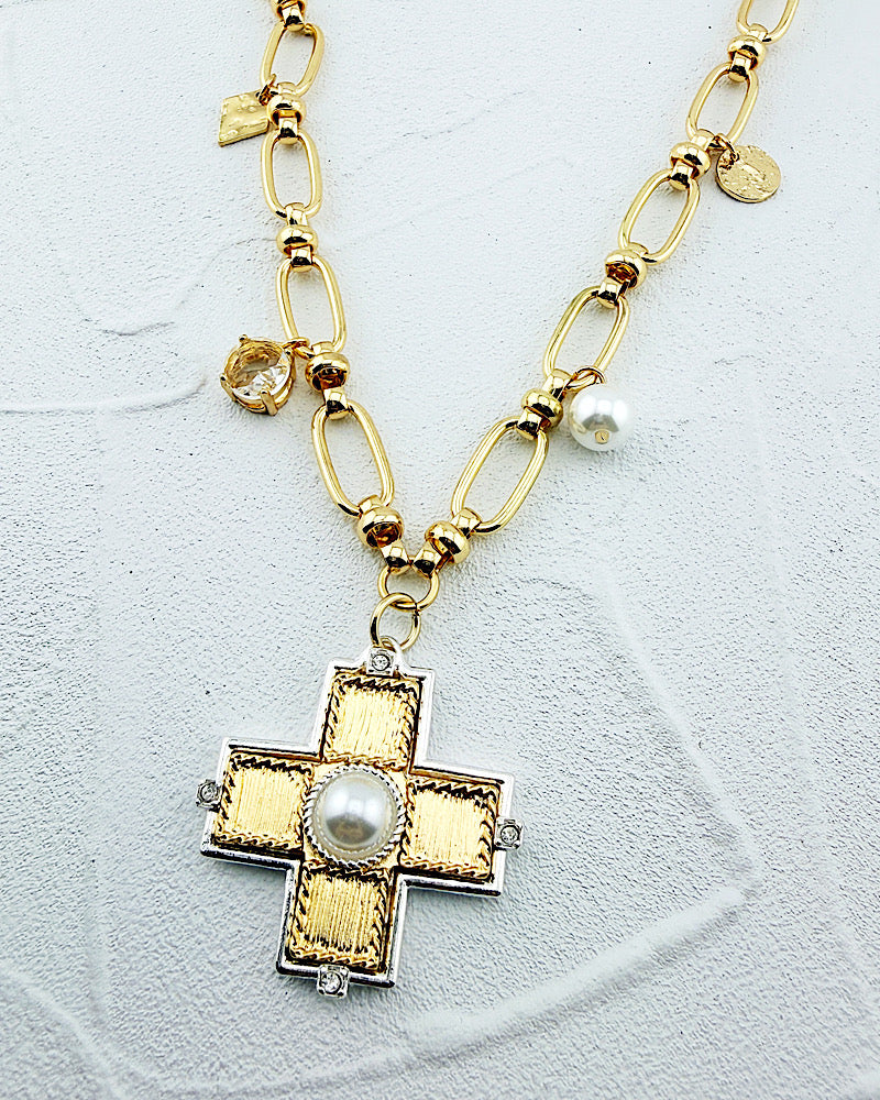Farrah Cross Charm Necklace