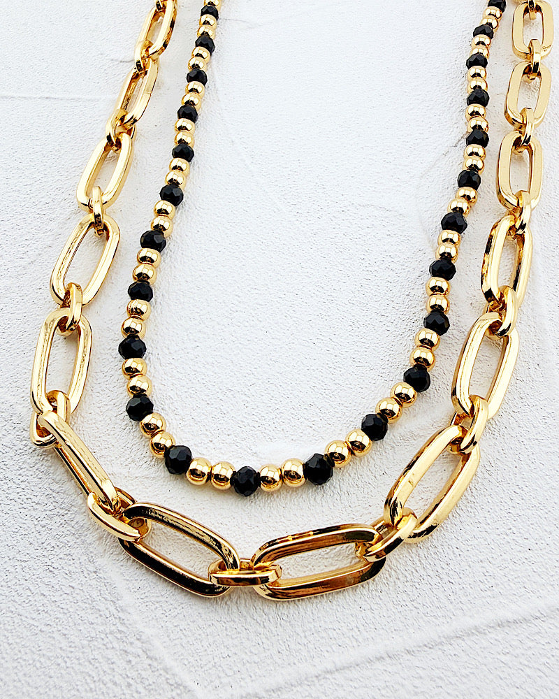 Mia Black Necklace