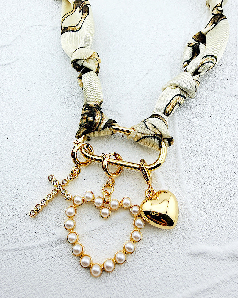 Collins Ivory Scarf Necklace