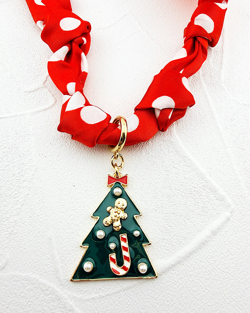 Happy Holiday Scarf Necklace