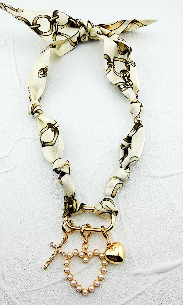 Collins Ivory Scarf Necklace