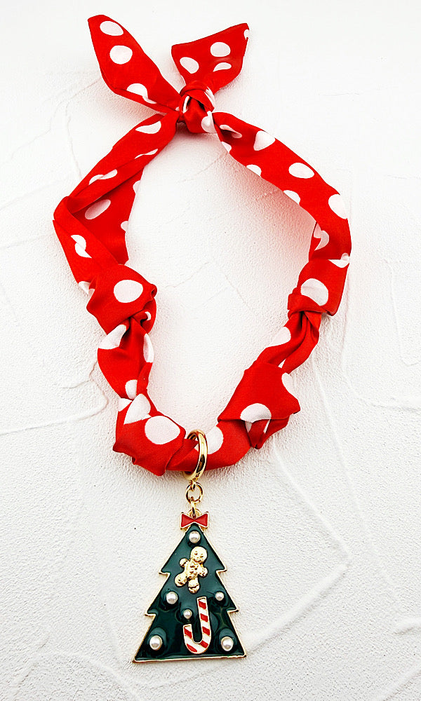 Happy Holiday Scarf Necklace