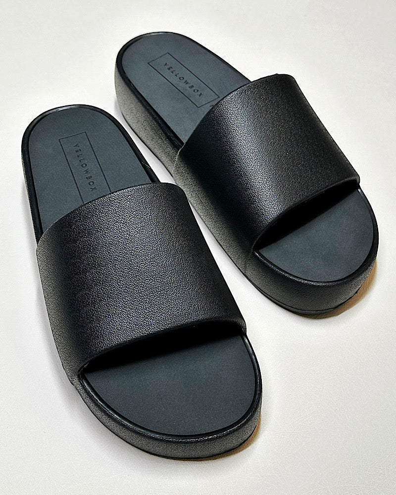 Torrey Black Flatform Slide - Final Sale