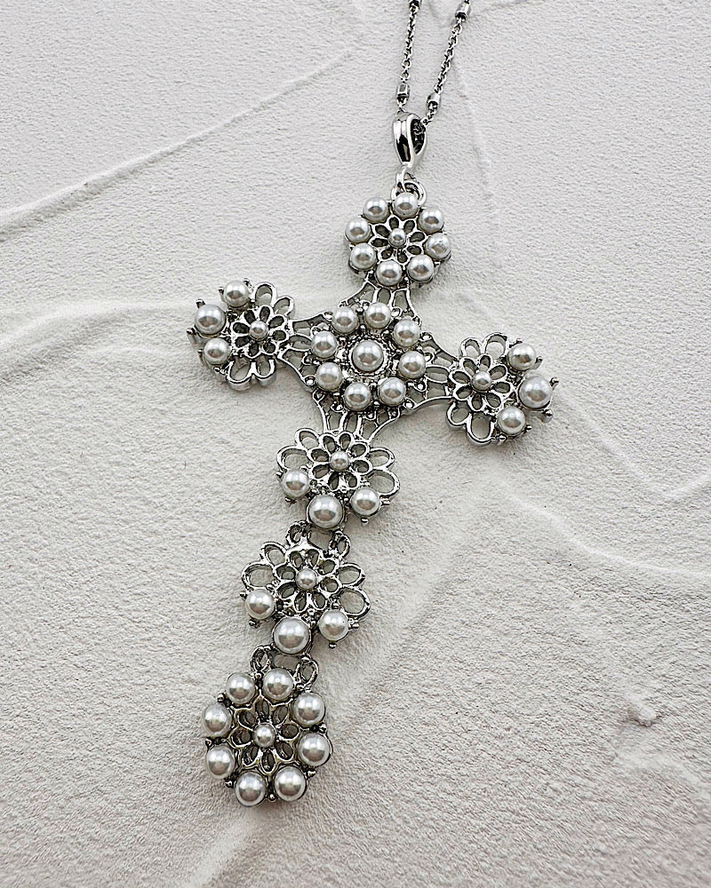 Grace Flower Cross Necklace