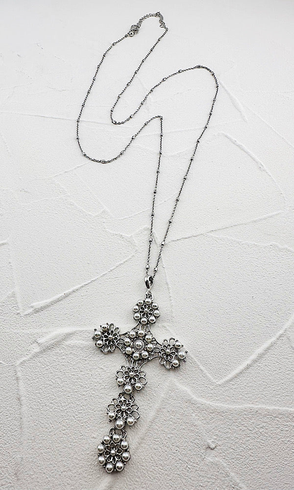 Grace Flower Cross Necklace