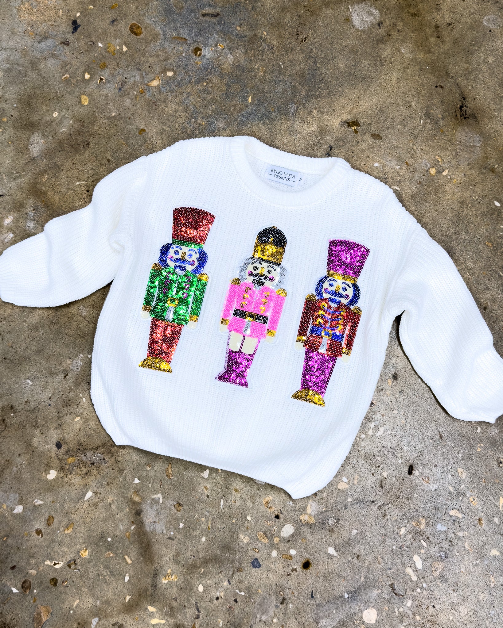 Sassy Sequin Nutcrackers Sweater