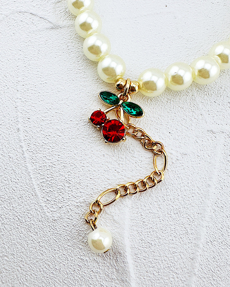 Cherry Picked Pearl Bracelet