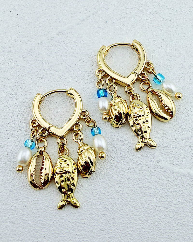 Ocean Treasure Hoops