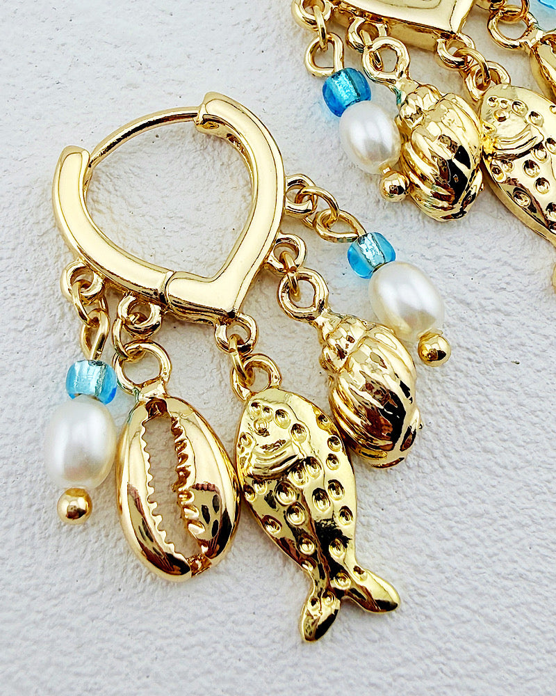 Ocean Treasure Hoops