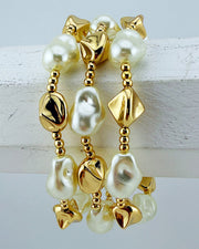 Moonlit Pearl Bracelet Trio