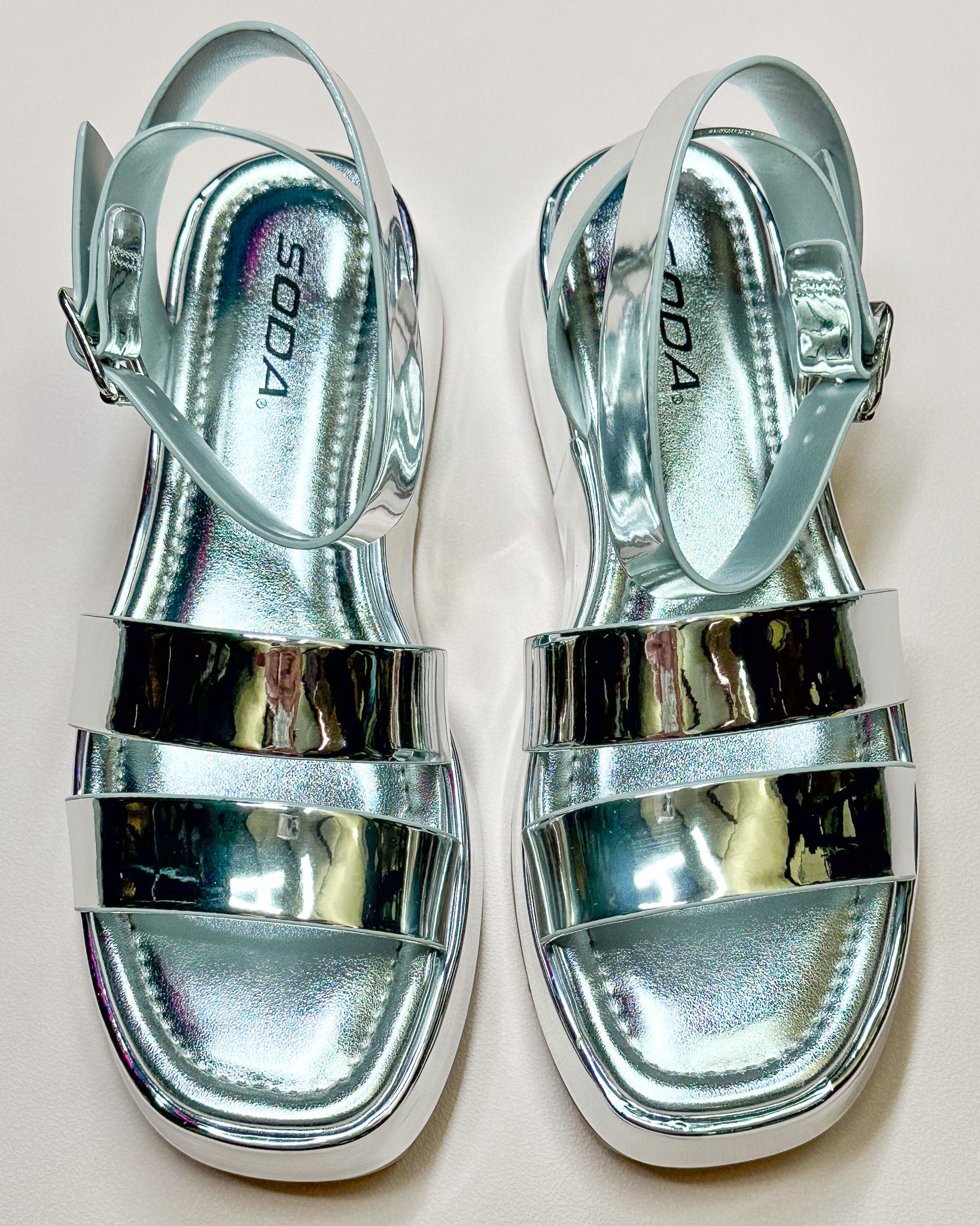 Soleful Steps Silver Platform Sandals