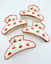 Cherry Scalloped Hair Clip