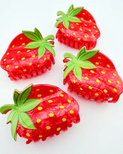 Strawberry Marbled Hair Clip