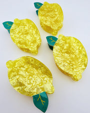 Lemon Marbled Hair Clip