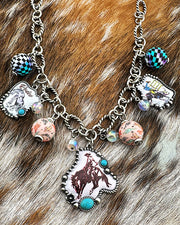 Bronc Rider Charm Necklace